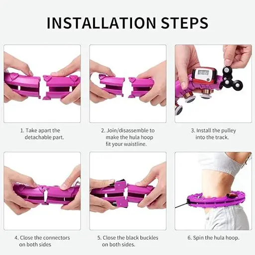 Фітнес обруч з обтяжувачем та світловою анімацією Coomea - фото 4