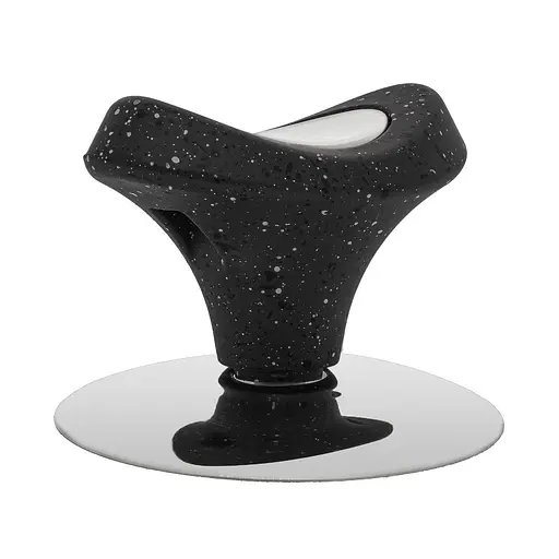 Ручка для кришки каструлі сковороди овальна керамічна із залізною вставкою, Kitchen Master Чорний 85613 - фото 3