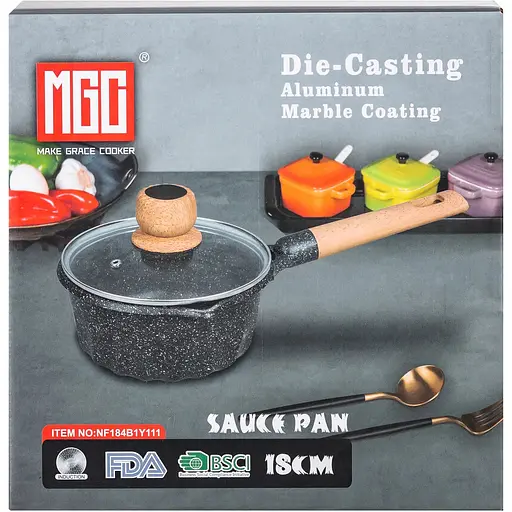 Сотейник алюминиевый MGC 2.9 л с антипригарным кофейным покрытием HP-4-431CO - фото 6