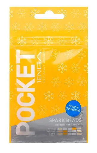 Мастурбатор Tenga Pocket Spark Beads белый - фото 2