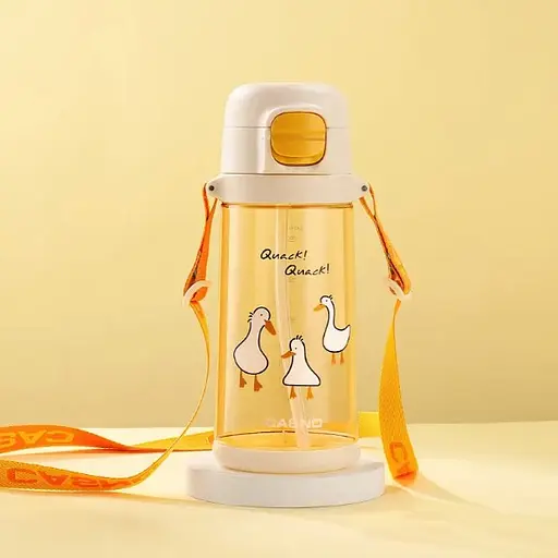 Пляшка для води Casno 690 мл KXN-1219 Помаранчева (Гуси) з соломинкою (KXN-1219_Orange) - фото 10