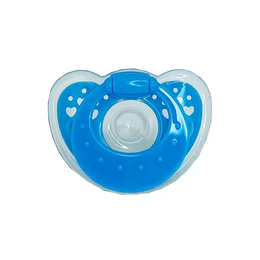 Детская пустышка силиконовая MGZ-0517(Blue) круглая - фото 3