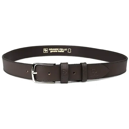 Ремінь шкіряний Grande Pelle коричневий  120х4х0.5 см acs0032055 - фото 2