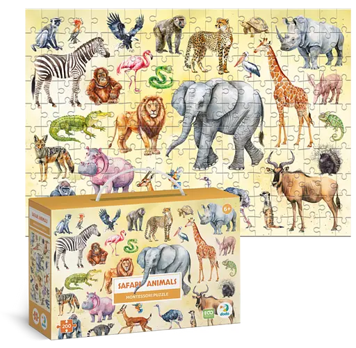 Монтессорі пазл Dodo Тварини Сафарі, 200 елементів (300628) - фото 4