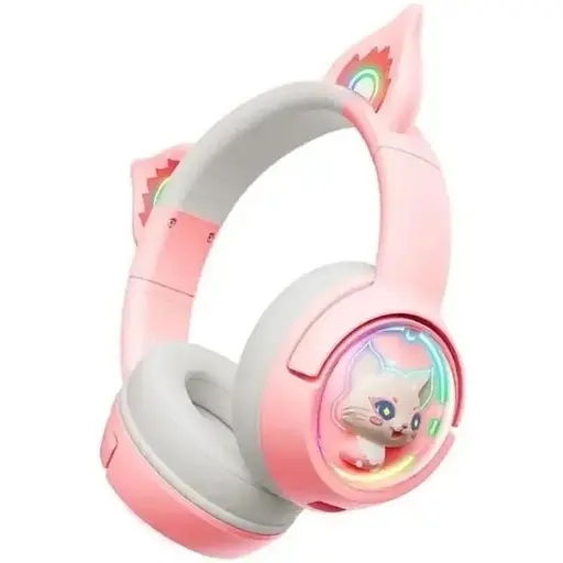 Навушники Onikuma Bluetooth B5 рожеві