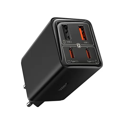 Зарядний пристрій Baseus 65w Simultaneous Charging (Gan6 pro) 4 виходи - фото 1