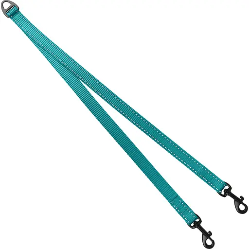 Повідець-спарка для собак рефлекторний Barksi Active (ширина 16 мм, довжина 40 см) бірюзовий - фото 2