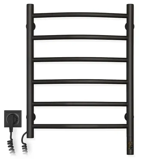 Рушникосушка NAVIN Камелія 480х600 Sensor ліва з таймером, чорний муар - фото 2