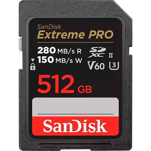 Карта памяти SanDisk 512GB SDXC class 10 UHS-II U3 V60 (SDSDXEP-512G-GN4IN) - фото 1