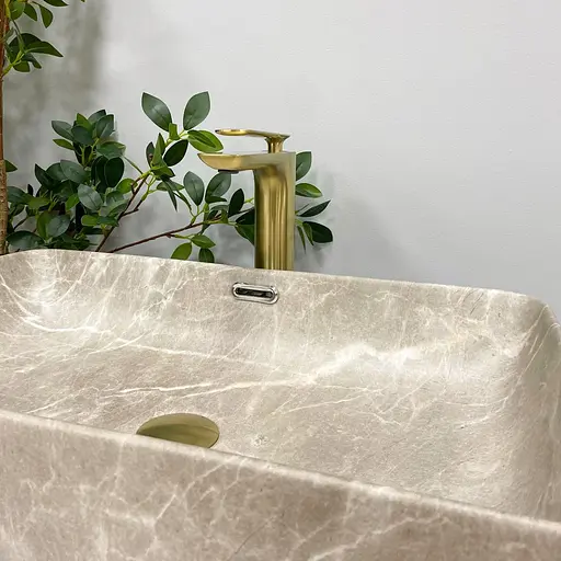 Умивальник VBI Arabba M beige stone matt накладний VBI-013504 - фото 5