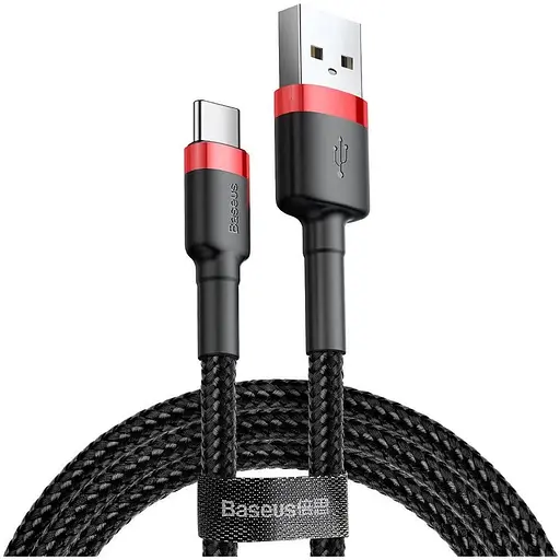 Кабель Baseus cafule Cable USB For Type-C 2A 2 м Червоний+Чорний - фото 1