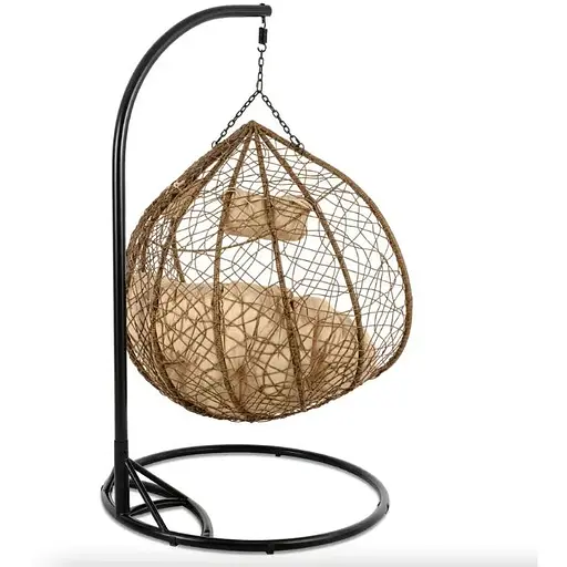 Підвісне крісло-кокон Di Volio Foggio двомісне коричневий - фото 9