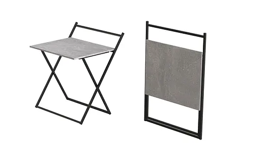 Стіл трансформер Компакт 3 750x790x720 Чорний метал ДСП Бетон 16 мм FRD-104682 - фото 2