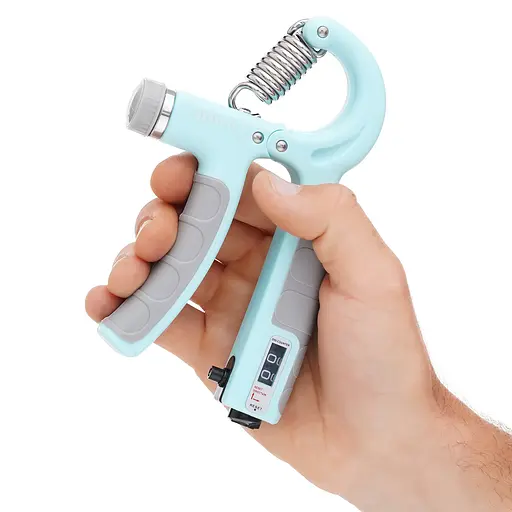 Еспандер кістьовий Cornix 5-60 кг з регульованим навантаженням та лічильником XR-0266 Mint/Grey - фото 3