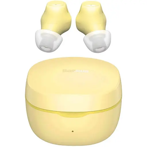 Навушники BLUETOOTH Baseus WM01 Encok TWS 5Hours, BT5.0, 40mAh/300mAh| (NGWM01-04) yellow