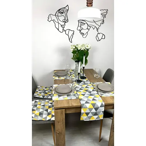 Комплект Доріжка водовідштовхувальна Трикутний принт 340х40 см 4 шт.