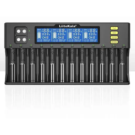 Зарядний пристрій для 12 акумуляторів LiitoKala Lii-S12 для Ni-Mh Li-ion LiFePo4 крон - фото 1