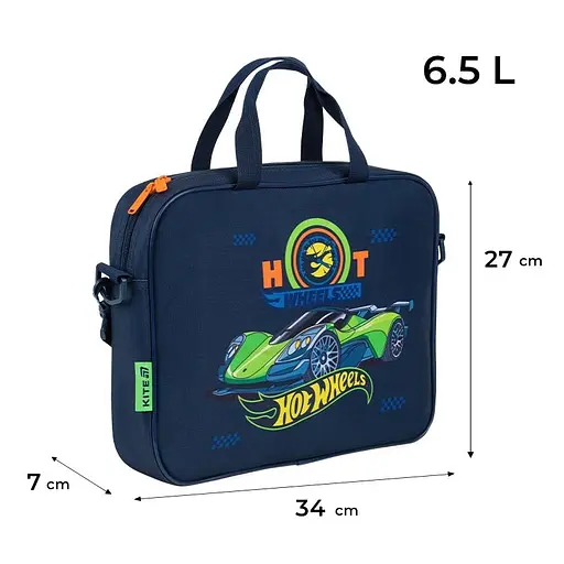 Школьная текстильная сумка Kite Hot Wheels (HW26-589) - фото 5
