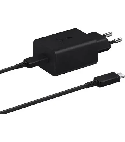 Зарядний пристрій Samsung 45W + з кабелем C-C (EP-T4510XBEGEU) комплект чорний - фото 1