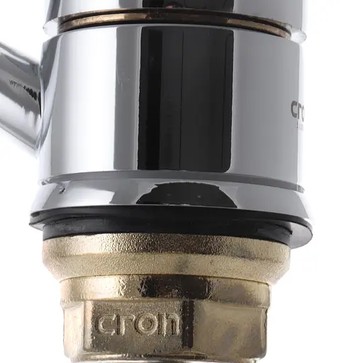 Змішувач для умивальника CRON MAGIC 555 чорна ручка (CR0131) - фото 5