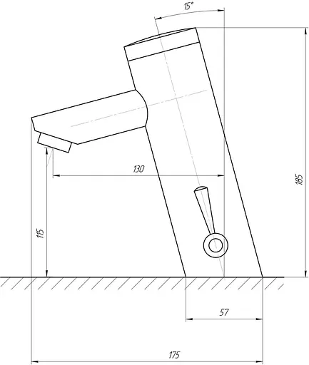 Смеситель инфракрасный для умывальника Tremolada Tremo-8503 Battery Хром - фото 2