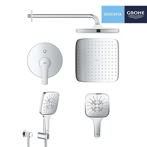 Душова система прихованого монтажу Grohe QuickFix Start UA25183007, Хром - фото 3