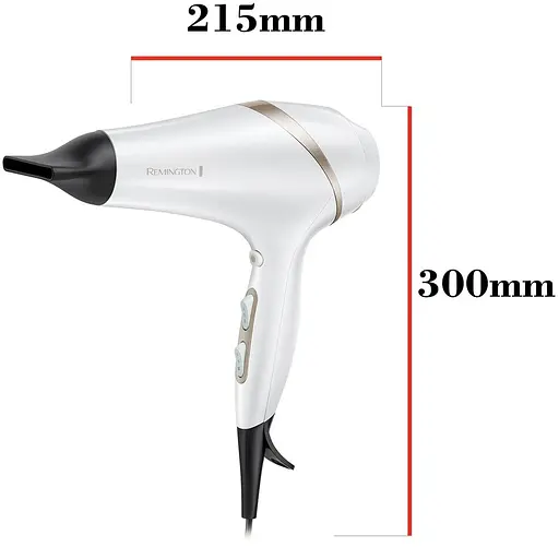 Фен Remington HydraLuxe, 2300 Вт, 3 режима, диффузор, ионизация, холодный обдув, белый - фото 4