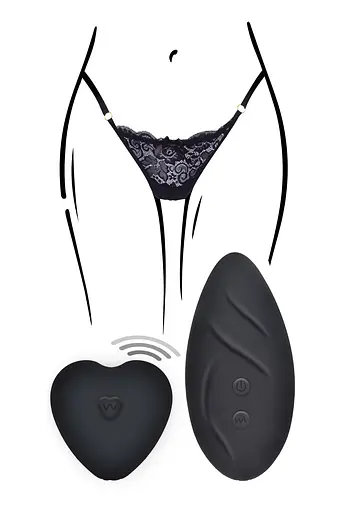 Вібратор у трусики Toy Joy Angel The Divine Panty Pleaser 9.3 см чорний - фото 4