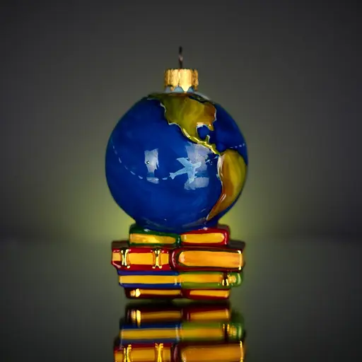 Ялинкова прикраса Різдвяні історії Глобус мандрівника скло (4820001045277) - фото 4