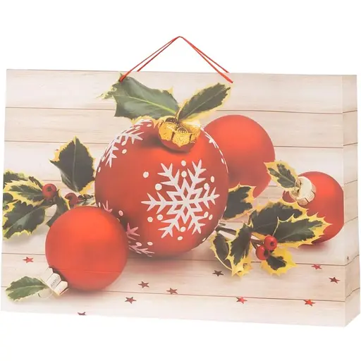 Пакет подарунковий новорічний DW6328 Червоний 50х72х18 см (2002014544158)(NY) - фото 1