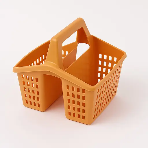 Пластиковий тримач для столового приладдя та кухонного приладдя 16 × 16 × 14.5 см Теракотовий 88016 - фото 3