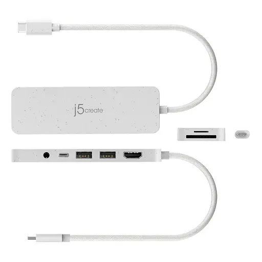 USB-хаб j5create JCD373EW-N, USB Type-C 6-в-1 (JCD373EW-N) - фото 3