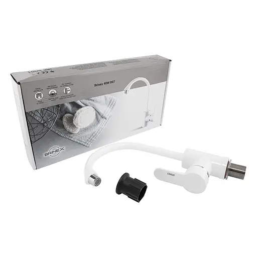 Змішувач для кухні Brinex 40W 007 Білий - фото 6