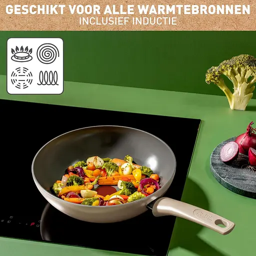 Сковорода ВОК Tefal Renewal 28 см керамическое покрытие (C4301913), (C4261943) - фото 5