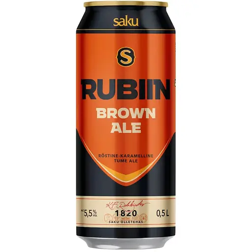 Пиво Saku Rubiin темне фільтроване 5.5% 0.5 л