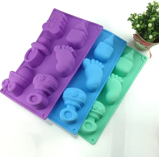 Форма силиконовая на планшете 3D молд "Детский" на 6 фигурок 29x17 см, Kitchen Master Красный 87499 - фото 4