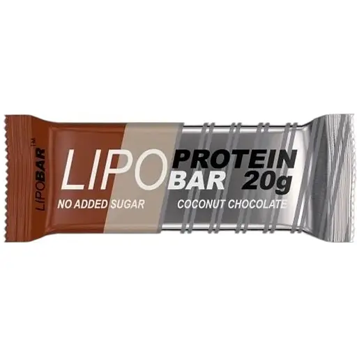 Батончик LipoBar Protein Bar, 50 грам - Кокос із шоколадною крихтою