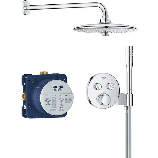 Душова система прихованого монтажу Grohe Grohtherm Smartcontrol з Euphoria 260 34867000, Хром - фото 1