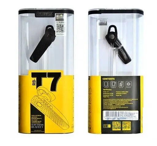 Бездротова Bluetooth-гарнітура Remax RB-T7 Black - фото 8