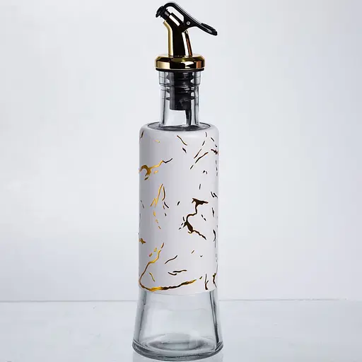 Бутылка для масла с дозатором 300 мл белый мрамор HP-1343 - фото 4