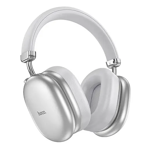 Навушники бездротові накладні Hoco W35 Max Auspicious ANC noise reduction BT 5.4 headphones Сріблясті - фото 2
