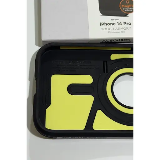 Оригінальний протиударний чохол Spigen Tough Armor для Iphone 14 Pro (6.1") Black ACS04985 - фото 8