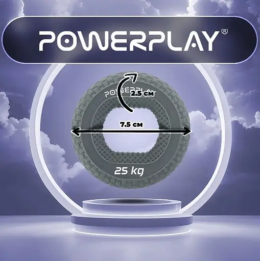 Еспандер кістьовий PowerPlay силіконовий PP-4333 Hand Grip Large 25 кг Сірий (PP_4333_Grey_25kg) - фото 5