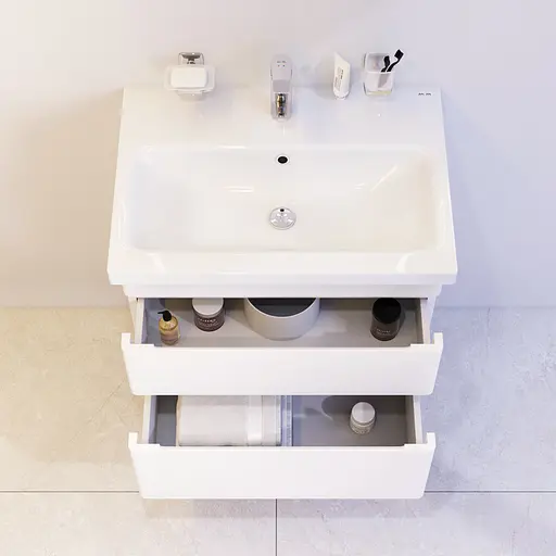 Тумба з умивальником AM.PM Hit підвісна 60 см білий M93A-FHX0602-WC0602WG38 Білий - фото 3