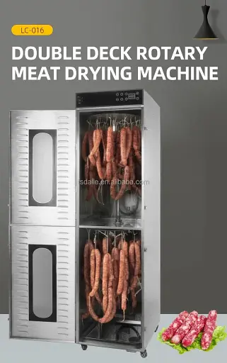 Комерційний роторний дегідратор для ковбасних виробів м'яса риби Food Dehydrator LT- 015 58 крюків - фото 4