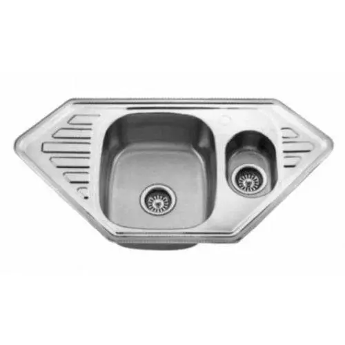 Мийка кухонна Kraft 9550-15E подвійна 950х500х180 мм 110х0,8 мм Satin 30412 - фото 4