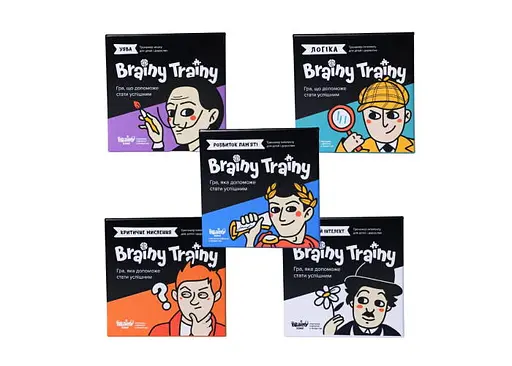 Настільна гра Brainy Trainy Набір із 5-ти ігор Brainy Trainy (укр.) (УКР060+4) - фото 2