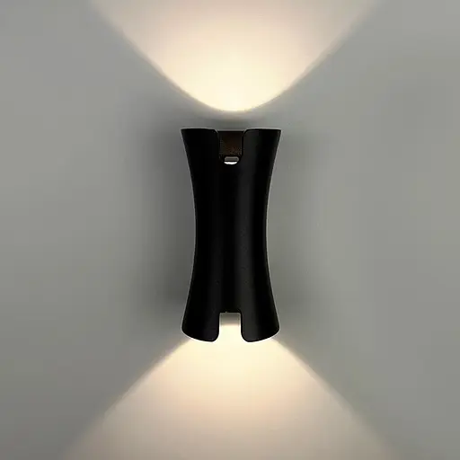 Фасадне LED бра чорного кольору 18х9 см | Line F | Арт. 9601В С 10W 3000K IP54 ВК - фото 4