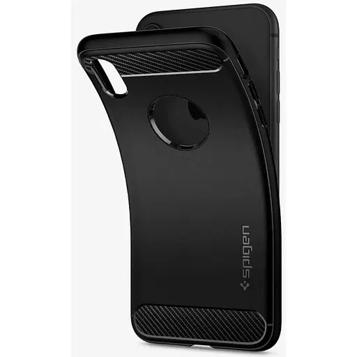 Оригинальный противоударный силиконовый чехол Spigen Rugged Armor Matte Black для iPhone XR (064CS24871) - фото 3