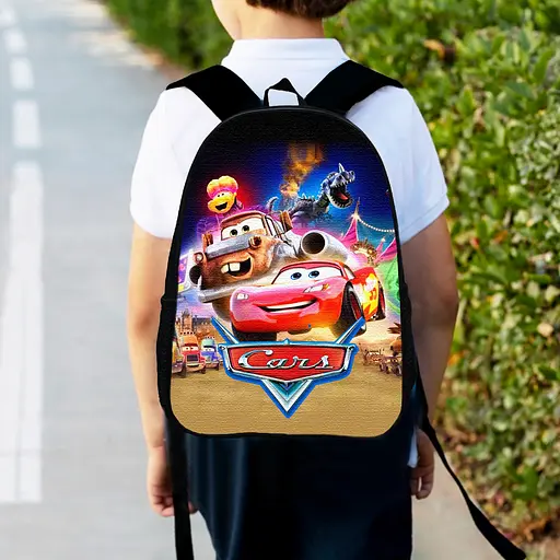 Рюкзак детский Тачки Молния Маквин 34х27см, городской ранец для мальчика с принтом (00445)